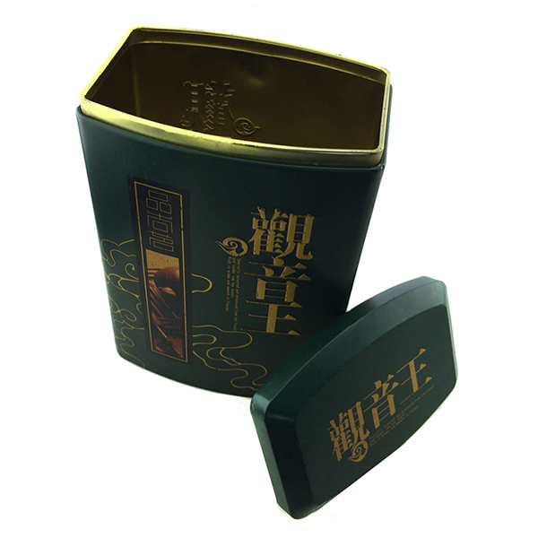 方形觀(guān)音王茶葉鐵罐