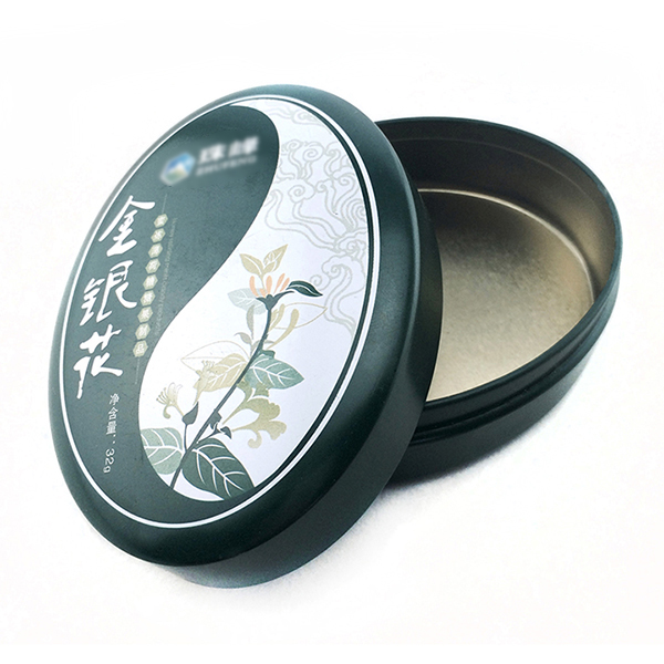 橢圓形金銀花茶葉鐵盒價格
